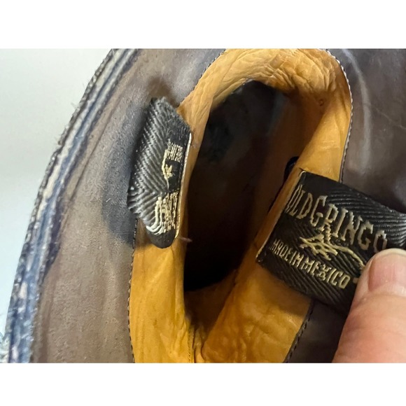 Old Gringo Studded Moto Boots 10 Brown Good Leather Straps Distressed L951-3 - Picture 5 of 10